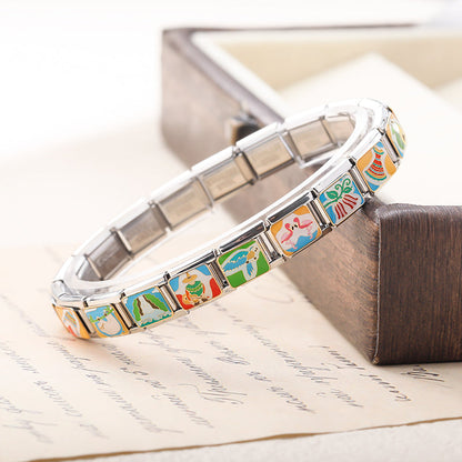 Tropical Travel Adventures Italian Charms — Beach, Palm Tree, Flamingo, Toucan & Holiday Links