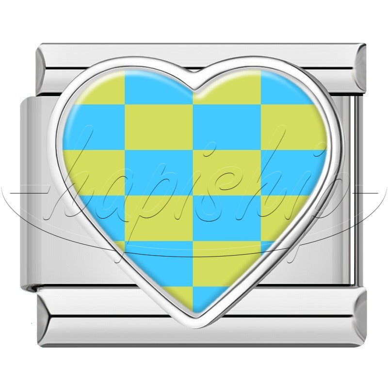 Colorful Grid Heart  TZ158