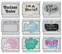Daily Moods & Sassy Statement Italian Charms — Funny, Bold & Relatable Bracelet Links