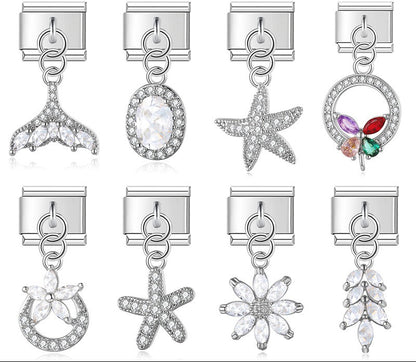 Enamel Mermaid & Ocean Fantasy Dangle Charm for Charm Bracelets