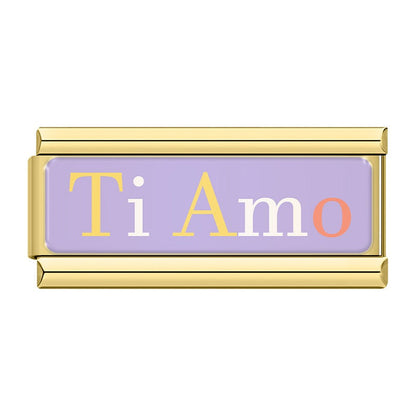 Multilingual ‘I Love You’ Message Italian Charms — Silver Love Message Dangle Links in Multiple Languages