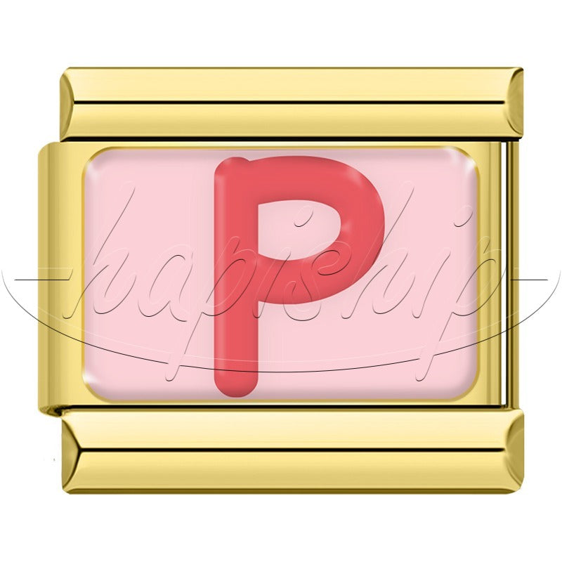 Golden Red 26 English Letters  TZ065