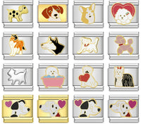 Dog Italian Charms — Breed Portraits, Paws, Puppy & Dog Lover Bracelet Links