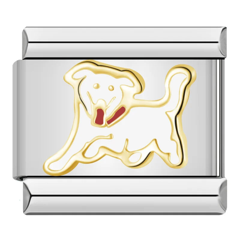 Dog Charm – Italian charm bracelet charm, design 6 of 6, by Charmtastic
