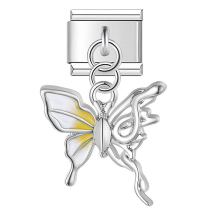 Enamel Horse & Horseshoe Dangle Charm for Charm Bracelets