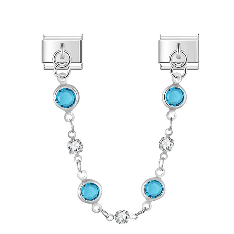Colored Round Diamonds Chain DJ1568