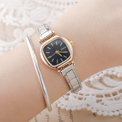 Modern Soft Square Watch with Simple Lines — Everyday Italian Charm Watch Bracelet
