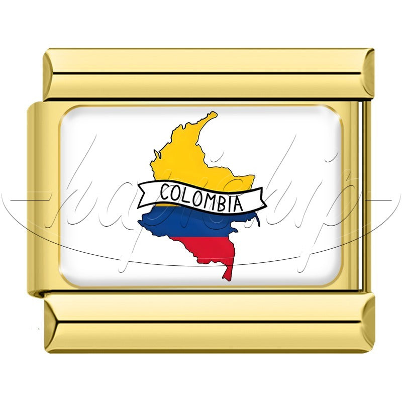 Golden National Topography Flag TZ006-Gold