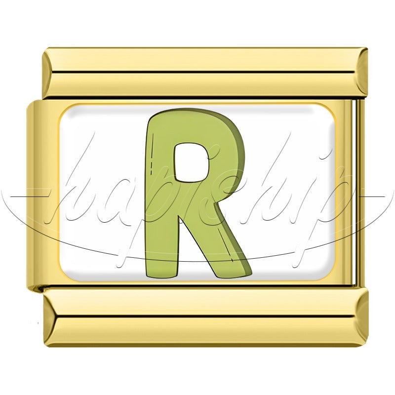 Golden Colorful 26 English Letters TZ037-Gold