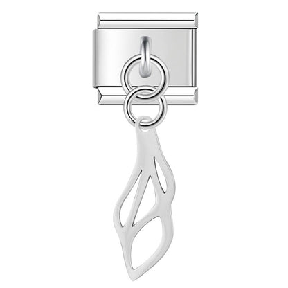 Delicate Cutout Leaf Dangle Charm