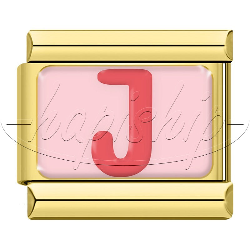 Golden Red 26 English Letters  TZ065