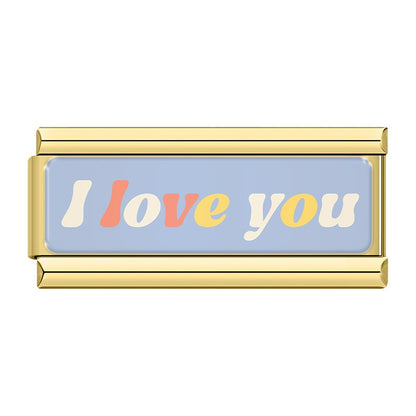 Multilingual ‘I Love You’ Message Italian Charms — Silver Love Message Dangle Links in Multiple Languages