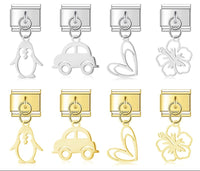 Elegant Flower, Heart, Car, Dog & Penguin Charms