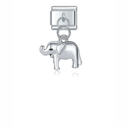 Elephant silver Italian charm, by Charmtastic
