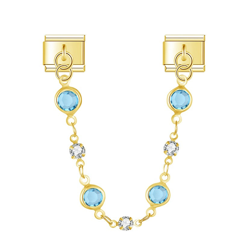 Colored Round Diamonds Chain DJ1568
