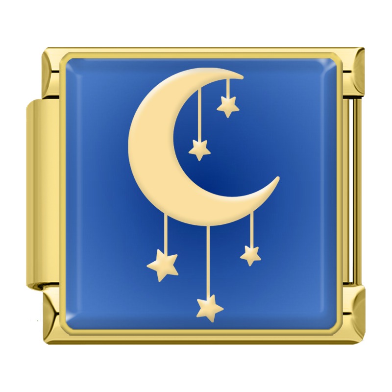 Blue starlit sky Moon Star Heart TZ168