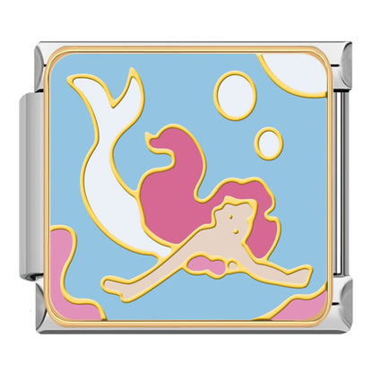 Magical Fairytale & Princess Italian Charms — Pink Castle, Mermaid & Enchanted Bracelet Links