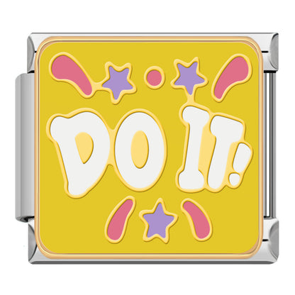 Pop Art Affirmation Italian Charms — Star, Like, Do It, Happy, Level Up, You Are Amazing & More