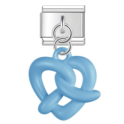 The Heart Knot Pretzel Dangle Charm in Classic & Pastel