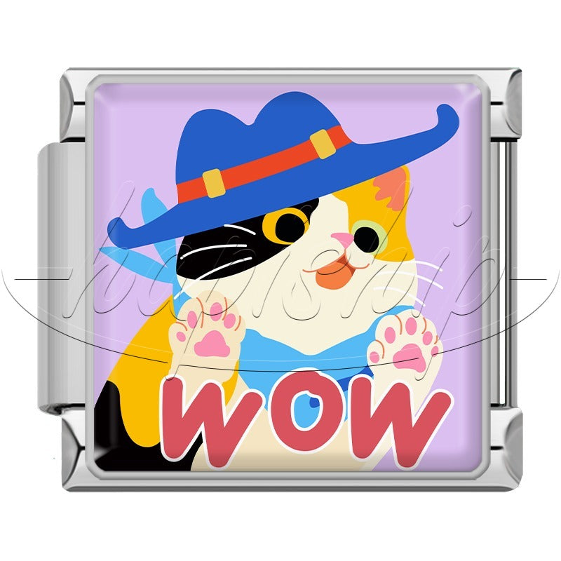 Lovely  Best  Love Cat TZ187-Silver