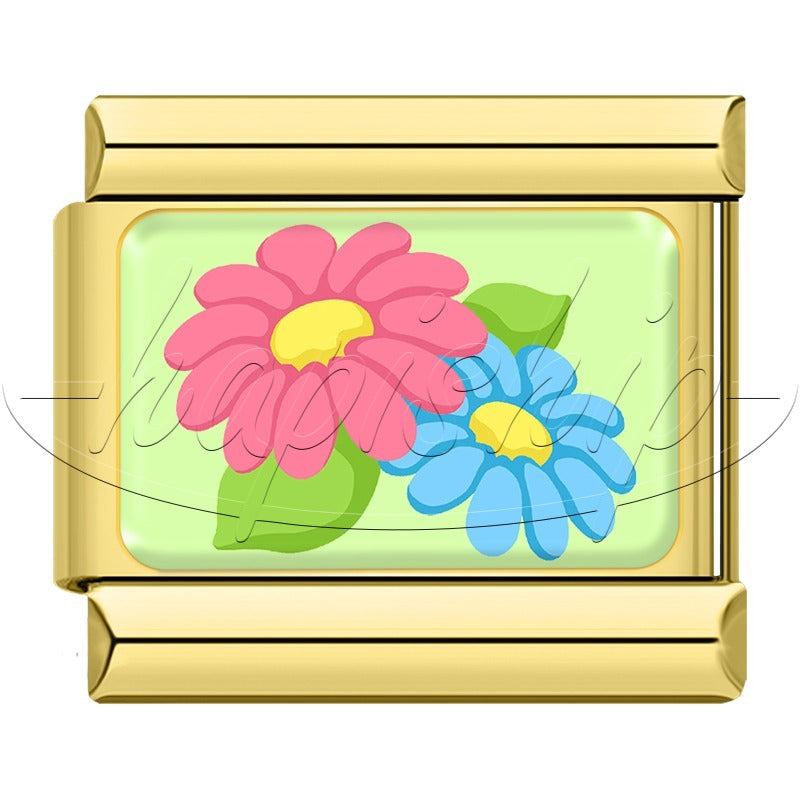 Golden Colorful Flower TZ020-Gold