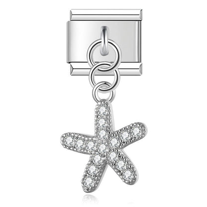 Enamel Mermaid & Ocean Fantasy Dangle Charm for Charm Bracelets