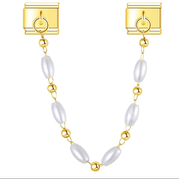 Shell Beads Chains silver&gold