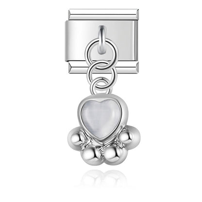 The Cat Claw Dangle Charm in Silver & Gold