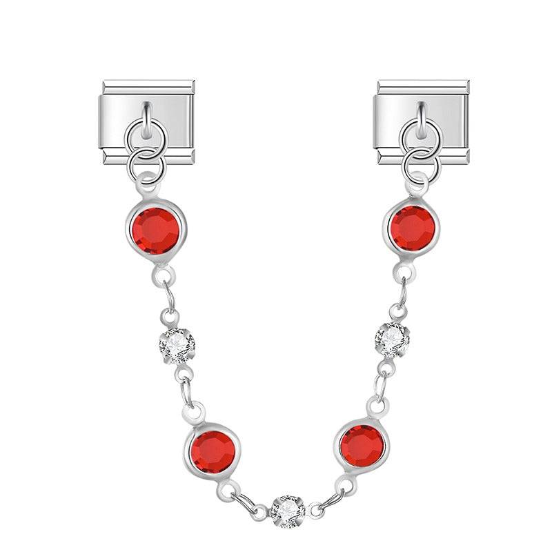 Colored Round Diamonds Chain DJ1568