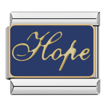 Family, Hope, Daughter & Travel Charm – Italian charm bracelet charm, design 2 of 6, by Charmtastic