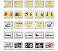 Family, Travel & Best Friend Italian Charms — King, Granny, Wife, Sister, Mum, Dad, Madrid & More