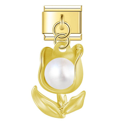 The Celestial Star & Botanical Pearl Dangle Charm