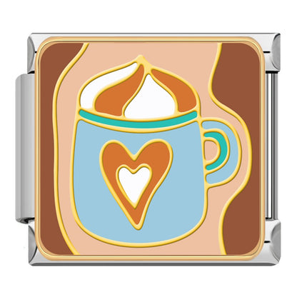 Cozy Café & Sweets Italian Charms — Coffee, Hamburger, Cake, Dessert & Food Bracelet Links