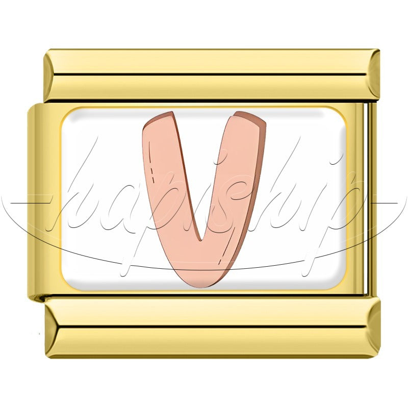 Golden Colorful 26 English Letters TZ037-Gold