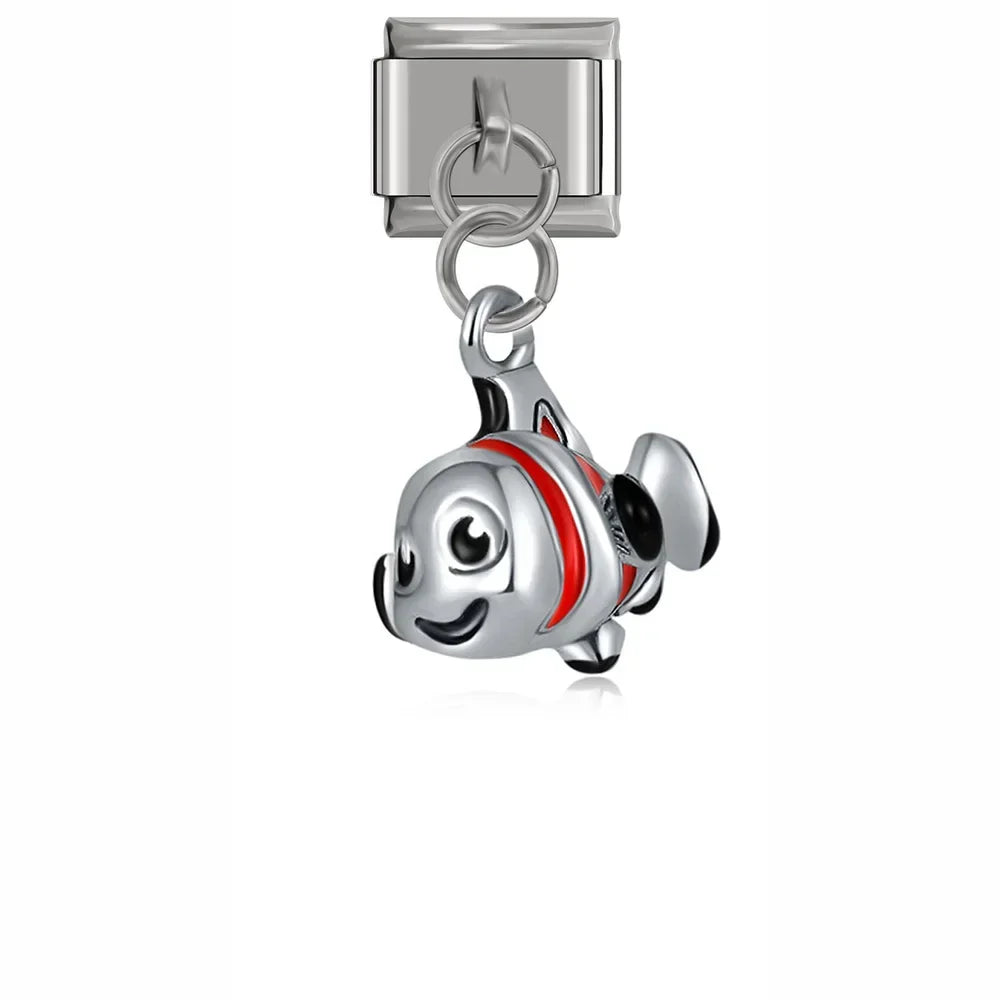 Clownfish dangle Italian charm, by Charmtastic
