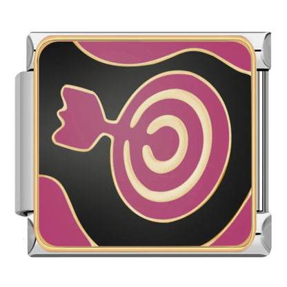 Fitness Sport Tennis Italian Charms – archery target charm, Italian charm bracelet charm by Charmtastic