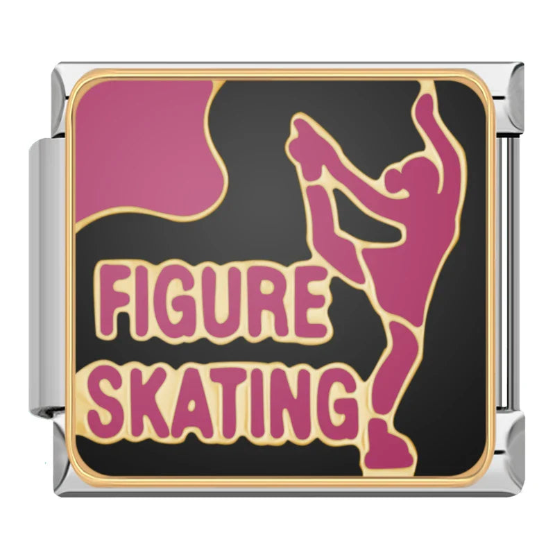 Fitness Sport Tennis Italian Charms – Figure Skating charm, Italian charm bracelet charm by Charmtastic