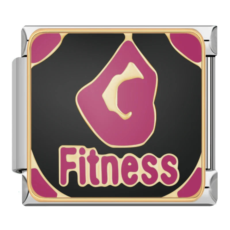 Fitness Sport Tennis Italian Charms – Fitness charm, Italian charm bracelet charm by Charmtastic