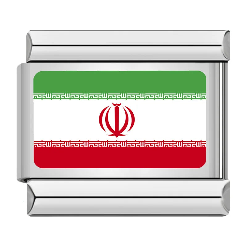 Flag of Iran Italian charm, by Charmtastic