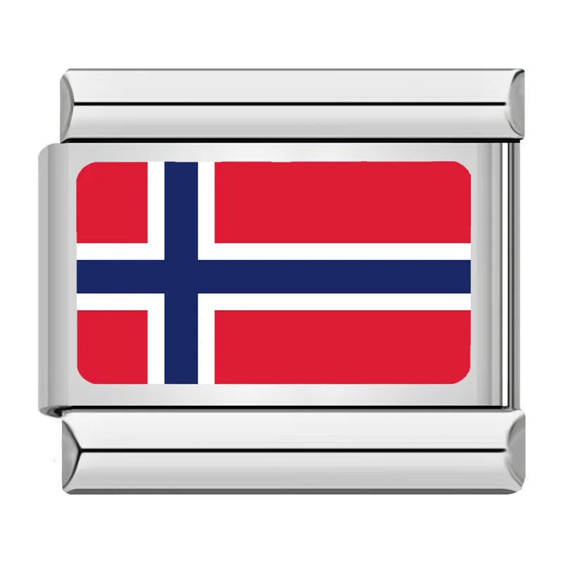 Flag of Norway Italian charm, by Charmtastic