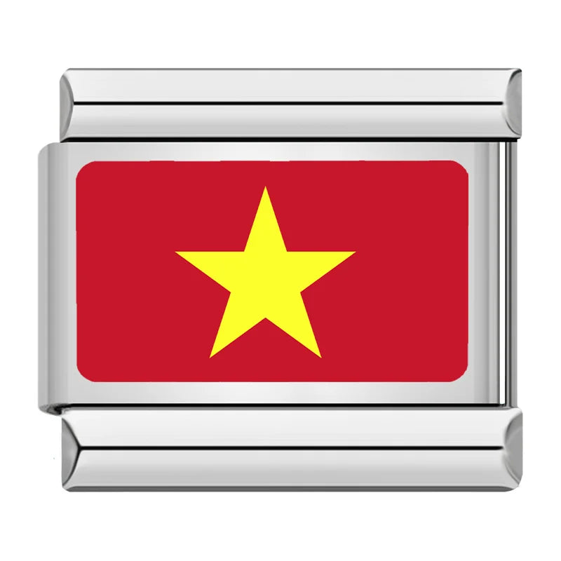 Flag of Vietnam Italian charm, by Charmtastic
