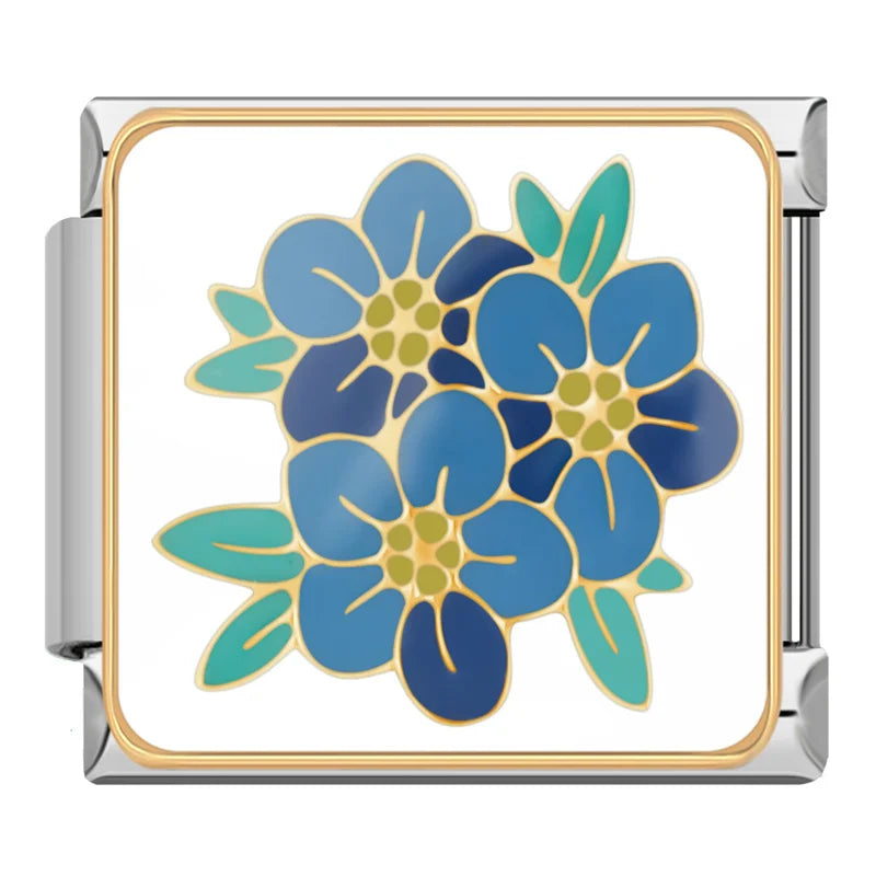 Floral Meadow & Sentimental Moments Italian Charms – Italian charm bracelet charm, design 2 of 6, by Charmtastic