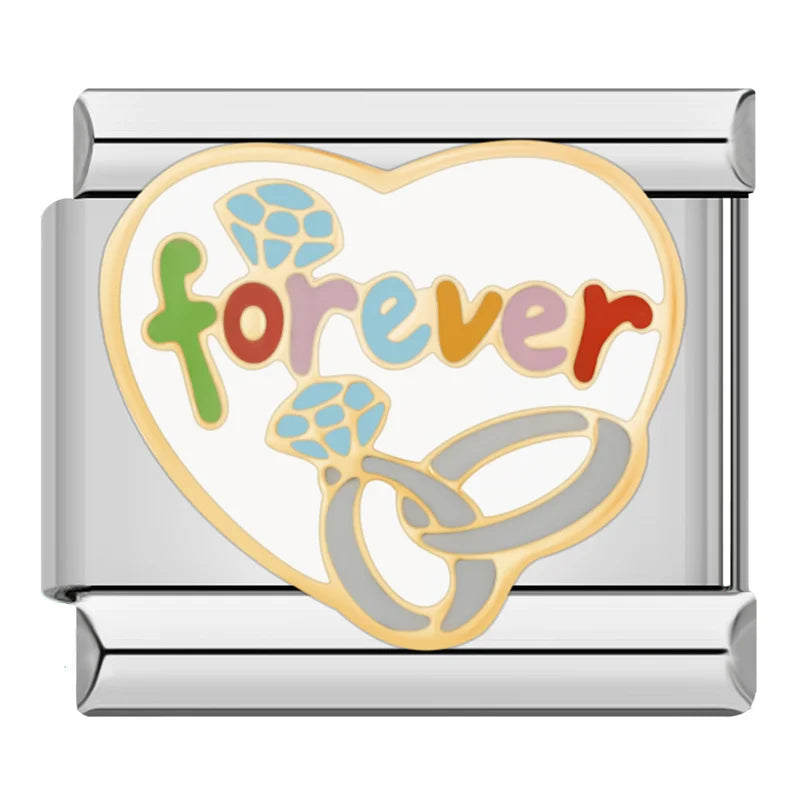 Floral Meadow & Sentimental Moments Italian Charms – Italian charm bracelet charm, design 3 of 6, by Charmtastic