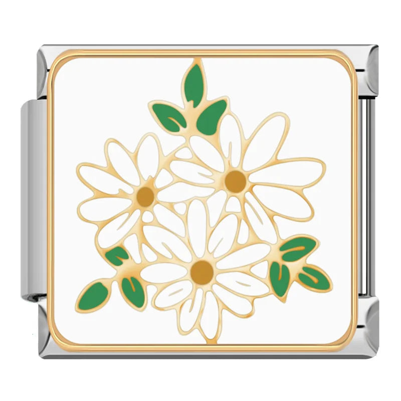 Floral Meadow & Sentimental Moments Italian Charms – Italian charm bracelet charm, design 5 of 6, by Charmtastic