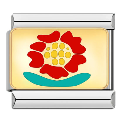 Flower-Themed Charms: Rose & Mom – Italian charm bracelet charm, design 3 of 6, by Charmtastic