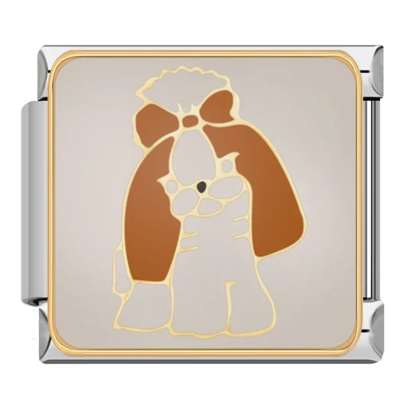 Furry Friends & Paws-itive Vibes Enamel Charms – Italian charm bracelet charm, design 2 of 6, by Charmtastic