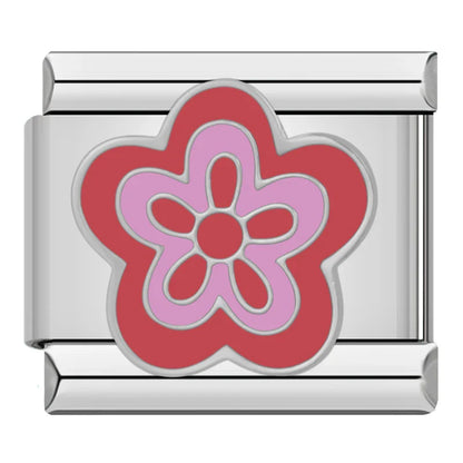 Girls Flower Charm – Italian charm bracelet charm, design 5 of 6, by Charmtastic