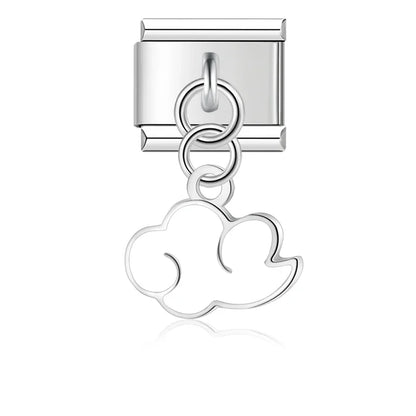 Glaze Clouds Thunder Flames Naruto charms – silver open-outline cloud charm, Italian charm bracelet charm by Charmtastic