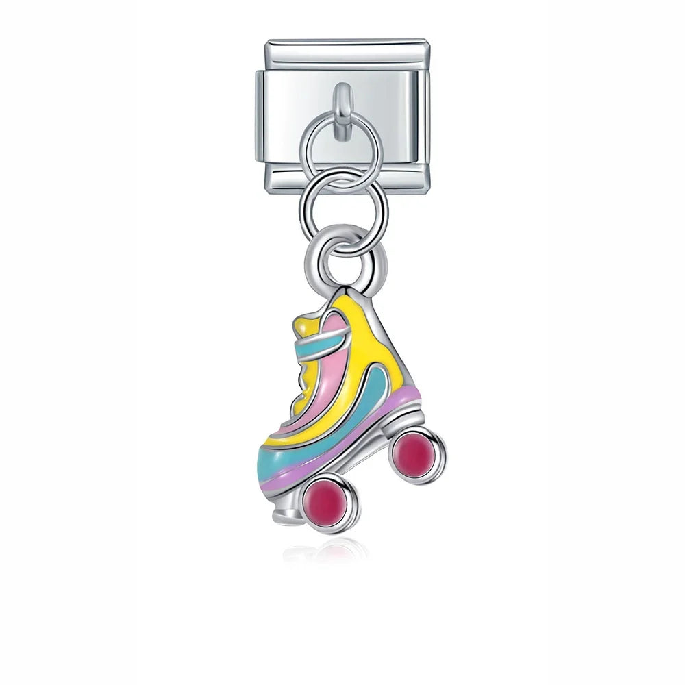 Glaze Snake Fish Eye Motorcycle charms – roller skate charm, Italian charm bracelet charm by Charmtastic