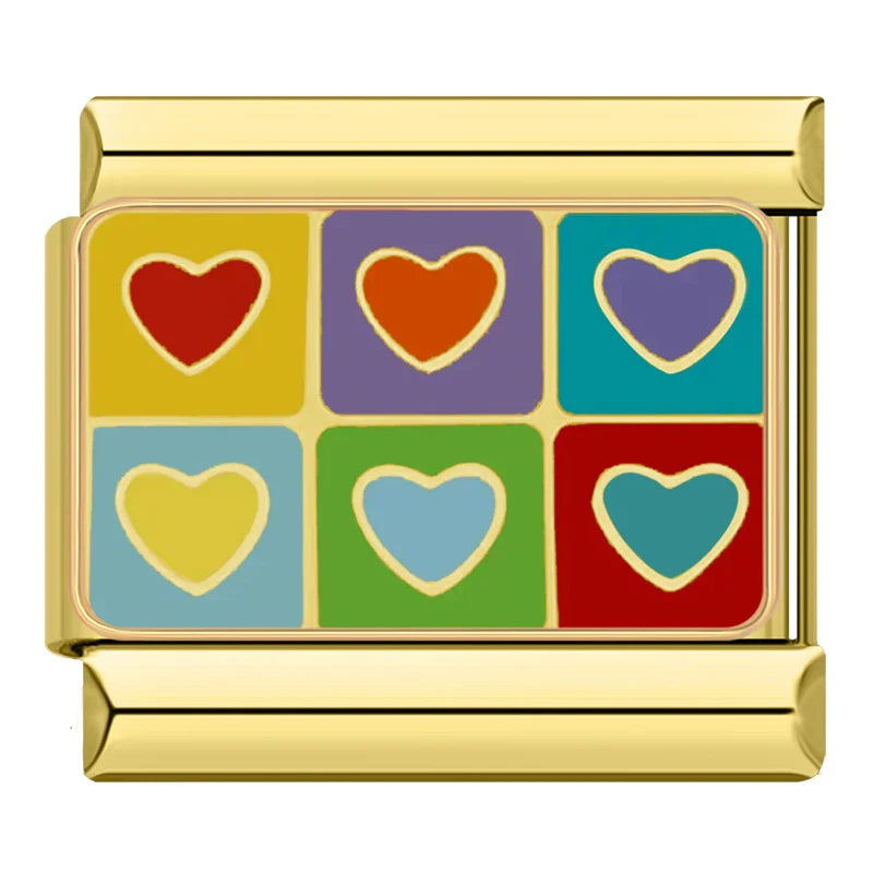 Gold Charms: Love, Landscape & Drink – Italian charm bracelet charm, design 2 of 6, by Charmtastic